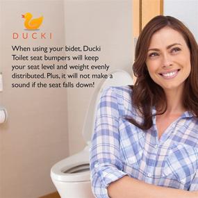 img 1 attached to 🚽 Ducki Clear Toilet Bumpers - (6-Pack) Bumper Pads for Toilet Seat Attachment - Six-Piece Kit for Bidet Use - Comfortable, Transparent, Washable, Reusable