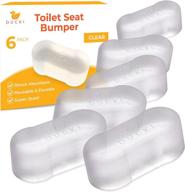 🚽 ducki clear toilet bumpers - (6-pack) bumper pads for toilet seat attachment - six-piece kit for bidet use - comfortable, transparent, washable, reusable logo