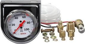 img 2 attached to 🔍 Actron SP0F000044 Bosch Style Line 2-inch Mechanical Oil Pressure Gauge - White Dial Face with Chrome Bezel