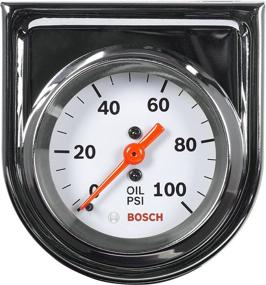 img 3 attached to 🔍 Actron SP0F000044 Bosch Style Line 2-inch Mechanical Oil Pressure Gauge - White Dial Face with Chrome Bezel