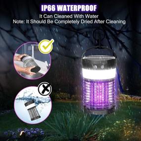 img 2 attached to 🦟 okk Bug Zapper: Portable Electronic Mosquito Killer & Solar Insect Killer Lantern - 9 Hours Working Time, 360° Outdoor Mosquito Trap for Home, Garden, Camping & Fishing