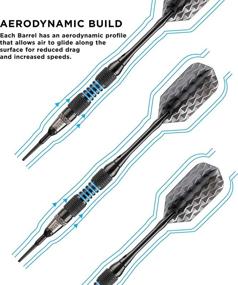 img 2 attached to 🎯 Enhance Your Dart Game with the Viper Bobcat Adjustable Weight Soft Tip Darts + Travel Case