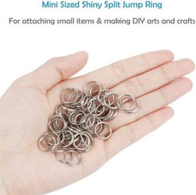 img 1 attached to Pawfly 100 Pack 1/2 Inch OD Mini Small Split Jump Rings - Ideal for DIY Arts Crafts and Organization Projects