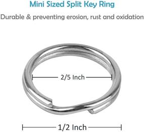 img 3 attached to Pawfly 100 Pack 1/2 Inch OD Mini Small Split Jump Rings - Ideal for DIY Arts Crafts and Organization Projects