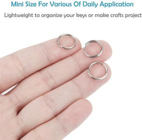 img 2 attached to Pawfly 100 Pack 1/2 Inch OD Mini Small Split Jump Rings - Ideal for DIY Arts Crafts and Organization Projects