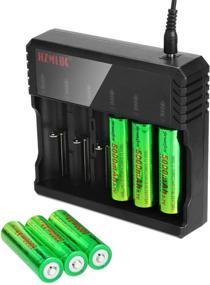 img 1 attached to 🔌 Universal Smart Charger for 3.7V Li-ion 26650 18500 16650 Rechargeable Batteries with LED Indicator (6 Slot)