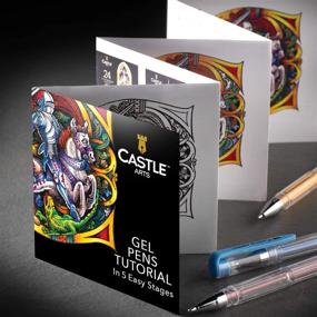 img 1 attached to 🖍️ Castle Art Supplies 100 Gel Pens Set: A Versatile Collection for Adult Artists and Beginners - Perfect for Coloring, Drawing, Scrapbooking and Writing - Includes Swirl, Pastel, Metallic, Glitter and Neon Gels in a Convenient Case