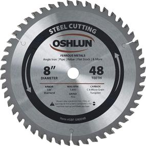 img 4 attached to 🪚 8-Inch 48 Tooth TCG Diamond Knockout Saw Blade with 5/8-Inch Arbor for Mild Steel and Ferrous Metals by Oshlun