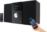 lonpoo hi-fi sound speaker system with 30w rms micro mini cd player, bluetooth, fm radio, usb mp3 playback & aux-in,black logo