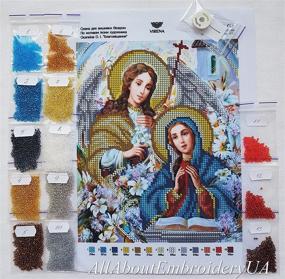 img 3 attached to Embroidery Annunciation Needlepoint Handcraft Tapestry