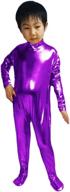 🩰 kids' shiny metallic unitard dancewear bodysuit by wolf unitard logo