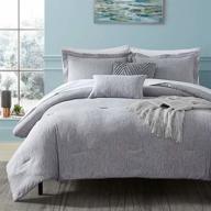 🛏️ hobed life queen comforter set 4 pcs: luxurious silk-like filling in fluffy all-season bedding comforters & sets, grey stylish collections; lightweight queen bed comforter logo