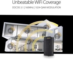 img 3 attached to ASUS AX6000 Cable Modem Wireless Router Combo (CM-AX6000) - WiFi 6, Dual Band, DOCSIS 3.1, Gigabit Internet Support, Approved by Comcast Xfinity and Spectrum, 160MHz Bandwidth, OFDMA, MU-MIMO