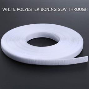 img 2 attached to 🧵 1/2 Inch x 25 Yard White Polyester Boning for Sewing – Ideal for Wedding Dresses, Nursing Caps, Corsets, Bridal & Party Gowns, Lingerie, Swimwear, Hats, and Handbags