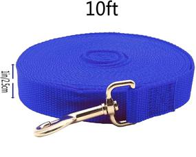 img 3 attached to 🐎 1 Inch x 50 Ft Flat Nylon Lunge Line - Swivel Bolt Snap for Horse & Dog Training - Ideal for Training Leash, Play, Safety, Camping, or Backyard