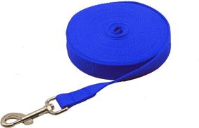 img 1 attached to 🐎 1 Inch x 50 Ft Flat Nylon Lunge Line - Swivel Bolt Snap for Horse & Dog Training - Ideal for Training Leash, Play, Safety, Camping, or Backyard