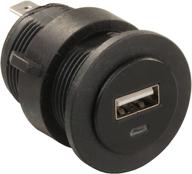 ⚡ jr products 15115 usb charging port - dual 2.1 amp output, stylish black logo