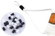 cord stops & toggles: 100pcs silicone 🔒 locks for elastic drawstrings - white and black logo