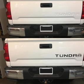img 1 attached to GLAAPER 3D Raised Tailgate Insert Letters: Matte Black Rear Emblems with 3M Adhesive Backing for 2014-2021 Replacement