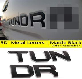 img 3 attached to GLAAPER 3D Raised Tailgate Insert Letters: Matte Black Rear Emblems with 3M Adhesive Backing for 2014-2021 Replacement