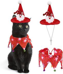 img 4 attached to 🎅 RYPET Cat Christmas Costume - Festive Santa Suit with Bells and Hat for Cats and Small Dogs