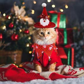 img 3 attached to 🎅 RYPET Cat Christmas Costume - Festive Santa Suit with Bells and Hat for Cats and Small Dogs