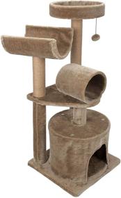 img 2 attached to 🐱 Hogaryo 39-Inch Cat Tree Tower for Cats & Kittens, Multi Level Condo with Hammock and Scratching Board, Tall Climbing Stand with Plush Fabric - Pet Furniture for Play and Rest