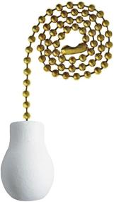 img 2 attached to 🔴 Westinghouse Lighting 7701400: Elegant White Wood Knob Pull Chain for Stylish Ceiling Fan Control