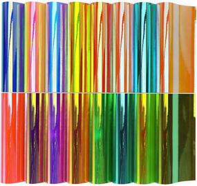 img 2 attached to Arteza Holographic Self Adhesive Vinyl, 12x12 Inch, 16-Pack, Multicolor Rainbow & Opal Craft Sheets, Easy to Cut & Weed, for Indoor & Outdoor Projects, Compatible with Most Craft Cutters