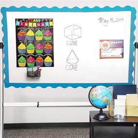 img 3 attached to Enhance Classroom Organization with Blue Scalloped Bulletin Board Border (2 in x 50 Ft, 2 Pack)