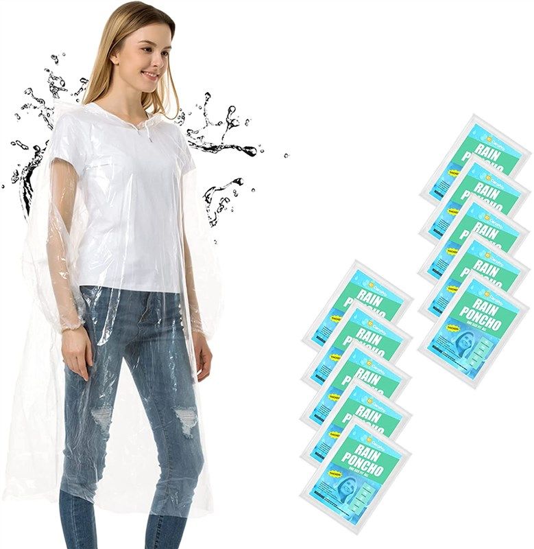 rain ponchos adults disposable waterproof safety & security 로고