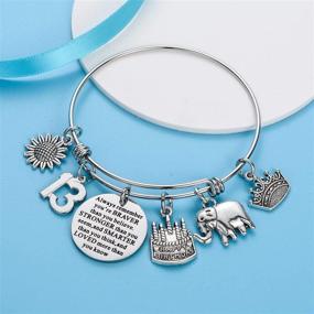 img 2 attached to 🎁 Birthday Gifts for Women: Malyunin Expandable Charm Bracelet - Ideal Bracelet Gift for Friend, Mom, Daughter, Sister, Wife, Grandma - Stunning Jewelry Present