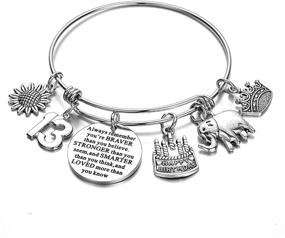 img 4 attached to 🎁 Birthday Gifts for Women: Malyunin Expandable Charm Bracelet - Ideal Bracelet Gift for Friend, Mom, Daughter, Sister, Wife, Grandma - Stunning Jewelry Present