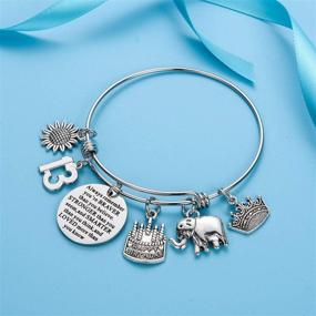 img 3 attached to 🎁 Birthday Gifts for Women: Malyunin Expandable Charm Bracelet - Ideal Bracelet Gift for Friend, Mom, Daughter, Sister, Wife, Grandma - Stunning Jewelry Present