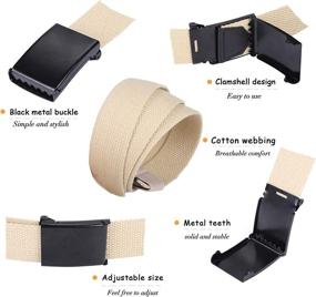 img 3 attached to AWAYTR Canvas Web Belts for Boys - Boys' Accessories with Stylish Belts