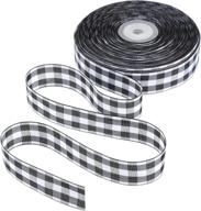 🎀 tatuo 50 yards gingham ribbon: vibrant wide ribbon for stunning decorations & crafts! logo
