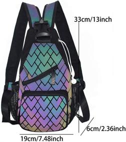 img 1 attached to Geometric Holographic Luminesk Satchels Reflective Women's Handbags & Wallets