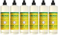 🌼 mrs. meyer's clean day dishwashing liquid dish soap: cruelty-free formula, honeysuckle scent, 16 oz (pack of 6) logo