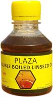 🔥 plaza double boiled linseed oil - versatile 100 ml pack for wood finishing, walls priming, furniture restoration, and more! logo