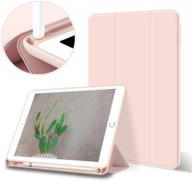 📱 aoub ipad 5th/6th generation 9.7" case 2018/2017 - thin lightweight pink cover with pencil holder and smart protective stand - compatible with a1822/ a1823/ a1893/ a1954 model - auto wake up/sleep feature logo