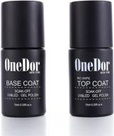 💅 набор гель-лака onedor top coat & base coat polish - uv led отверждаемый (без снятия верхнего слоя и основного слоя) для снятия логотип