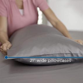 img 3 attached to Премиальные тауповые простыни King Size от MyPillow - коллекция сновидений Giza