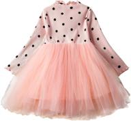 🎀 polka dotted multilayer ruffled long sleeve tutu party dresses for toddler girls by nnjxd logo