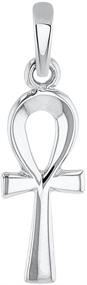 img 2 attached to ✨ Dainty 14k White Gold Egyptian Ankh Cross Pendant: Timeless Charm