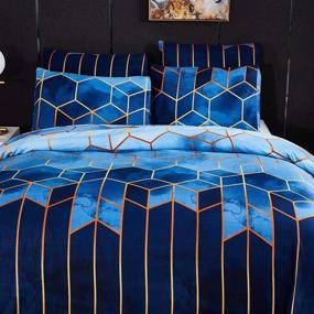 img 1 attached to ZZIKO Geometric Bedding Luxury Microfiber