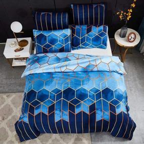img 4 attached to ZZIKO Geometric Bedding Luxury Microfiber