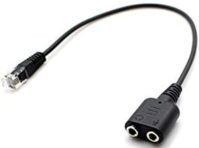 img 4 attached to 🎧 Computer Stereo Headphone Adapter - Dual 3.5mm to Phone Rj9/Rj10 Converter specifically for Cisco IP Phones 7942, 7945, 7960, 7960G, 7961, 8841, and more