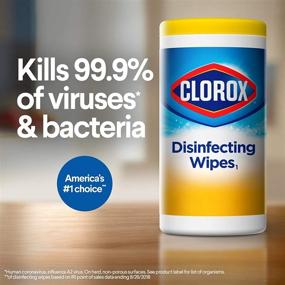 img 2 attached to 🍋 Clorox Disinfecting Wipes - Crisp Lemon Scent, 35 Count, Bleach Free Cleaning