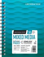 📒 grumbacher 90 lb mixed media paper pad, 5.5 x 8.5 inches, side wirebound, in & out pages, 50 white sheets/pad, 1 each, 26460700413 logo