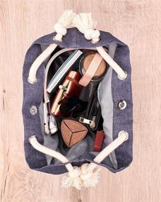 img 1 attached to 👜 Bvani Women's Canvas and Leather Tote Bag - Stylish Weekend Shoulder Bag with Ample Space